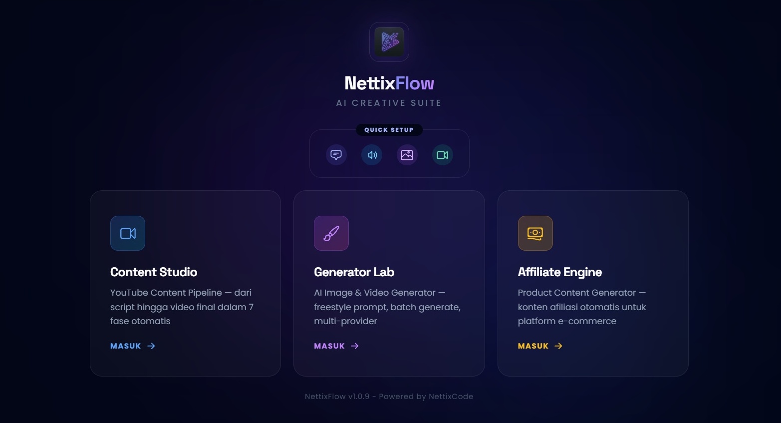 Preview aplikasi NettixFlow